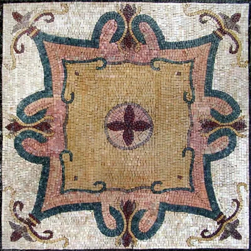 Quadrado Mosaico Floral - Tabari