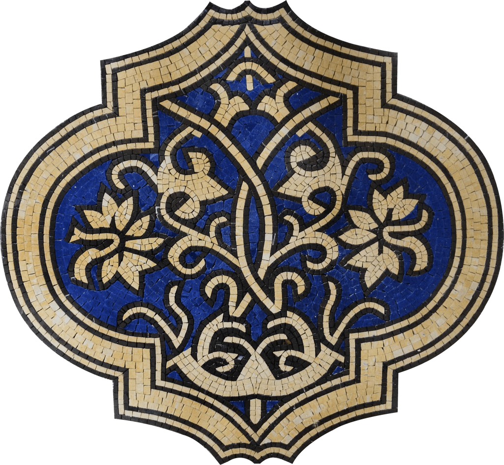 Mosaico de mármol conopial floral - Cade