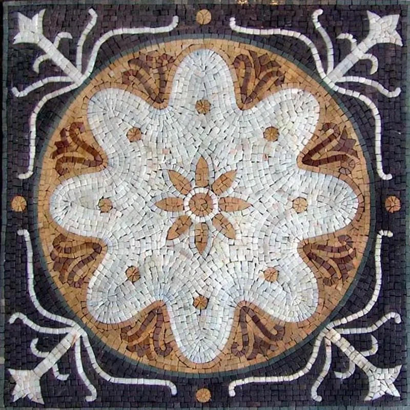 Panel de arte mosaico de flores - Carmela