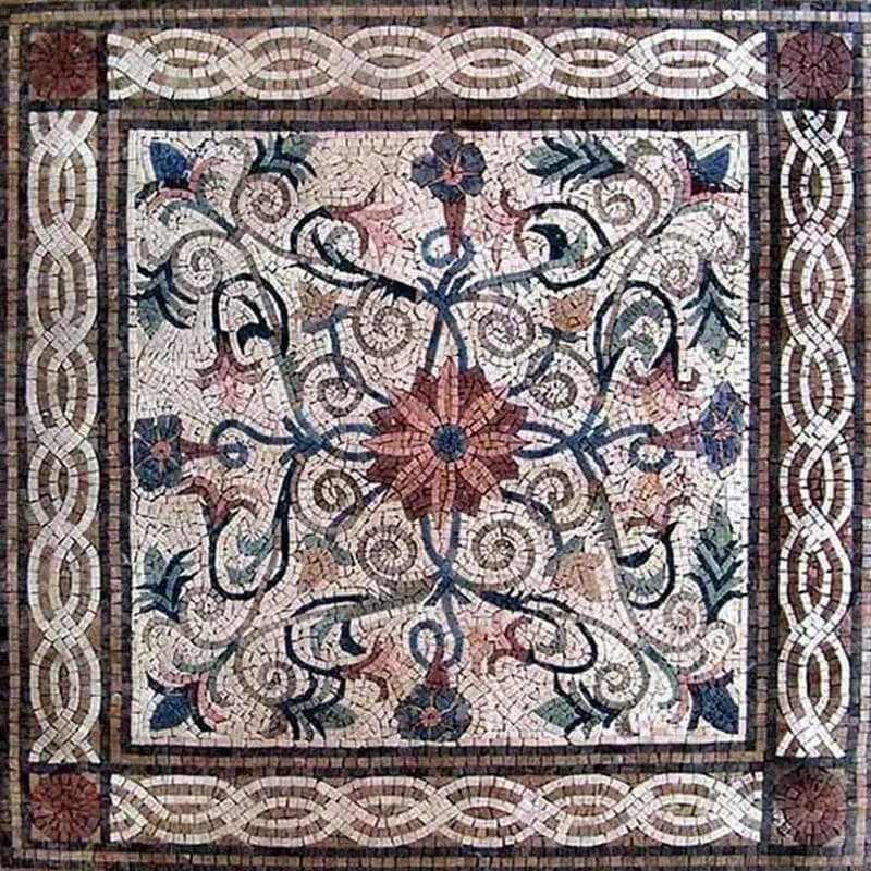 Azulejo de arte em mosaico de flores - Maha