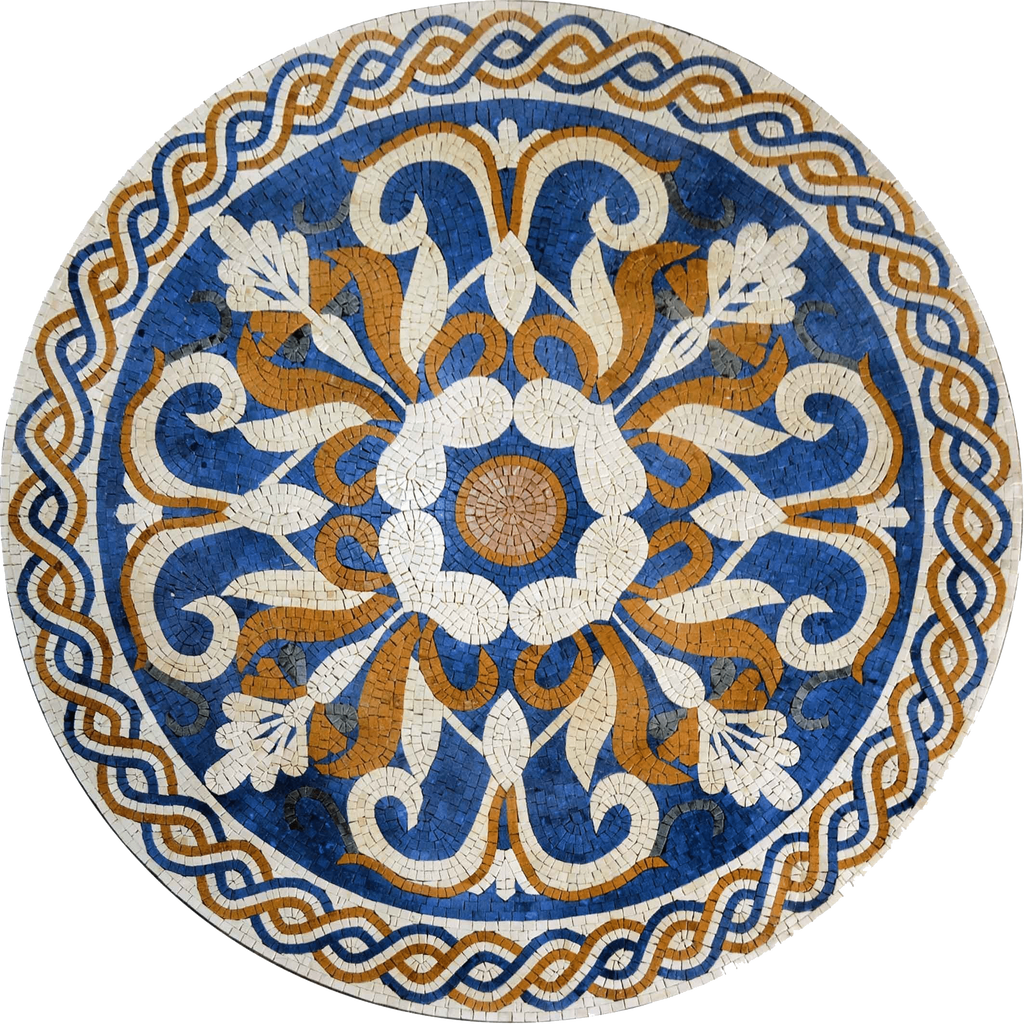 Flower Mosaic Rondure - Jacinth V