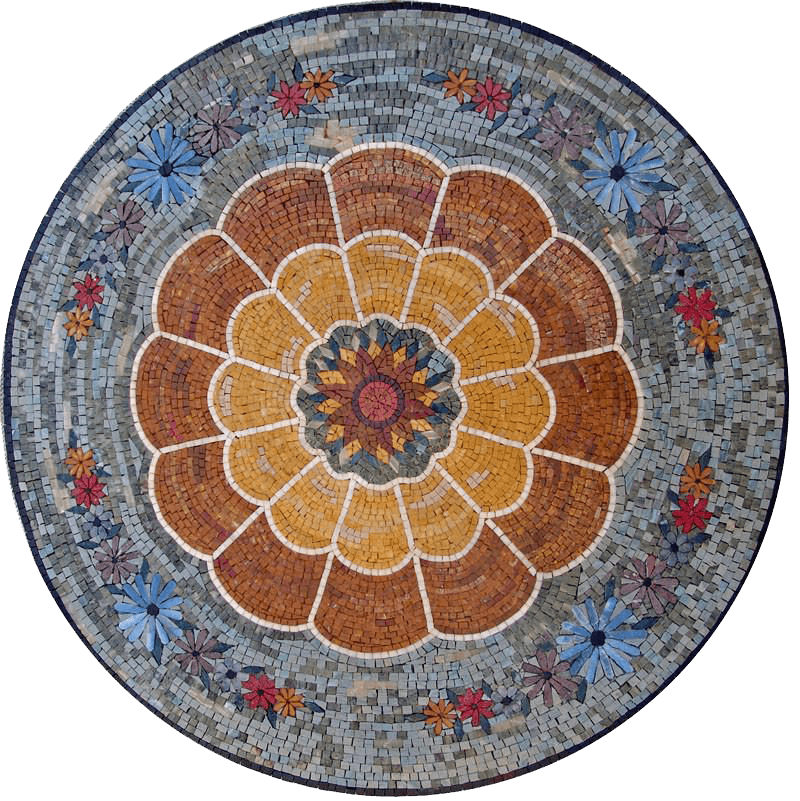 Flower Mosaic Rondure- Marguerite