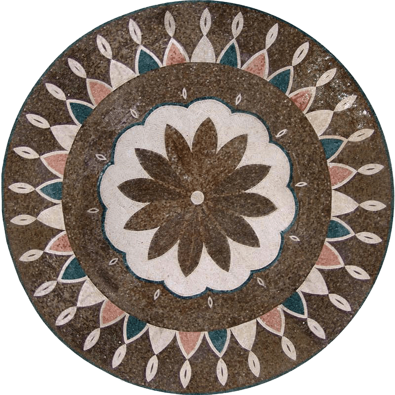 Arte de pared de mosaico de flores - Evia