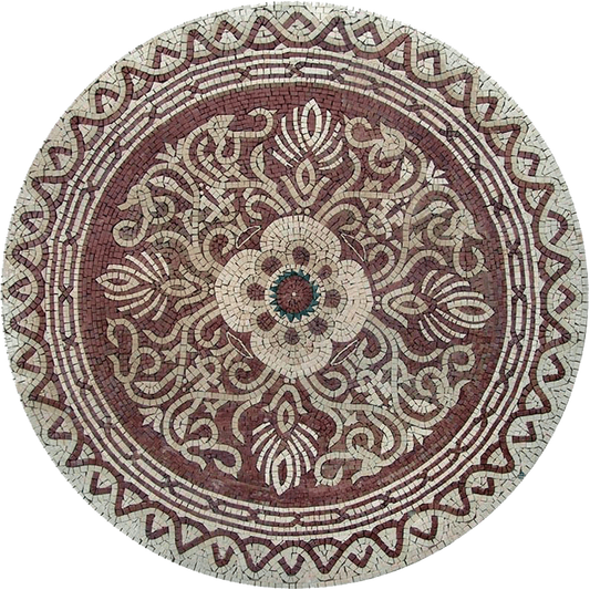 Flower Mosaics Art - Cari Red