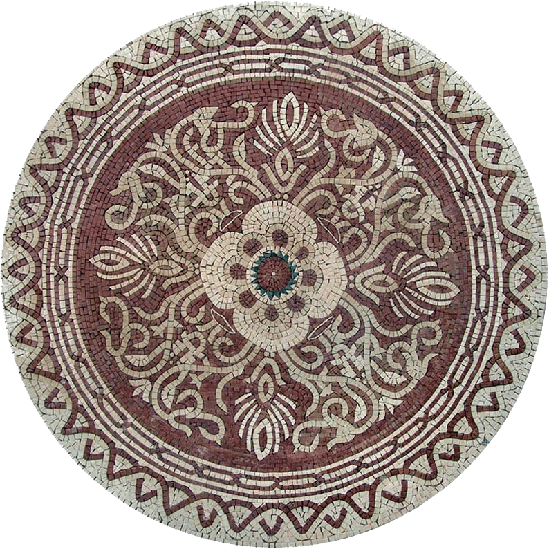 Arte de mosaicos de flores - Cari Red