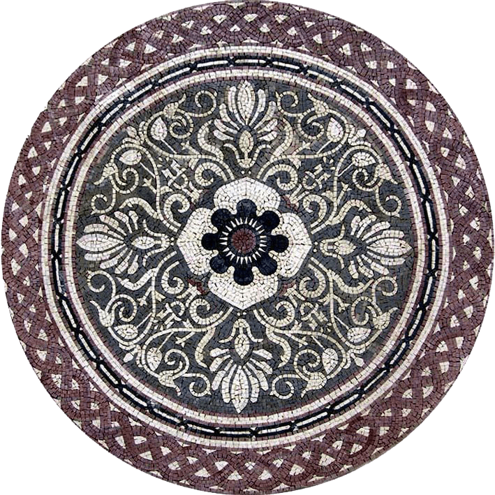 Flower Mosaics Art - Cari Taupe