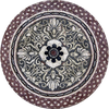 Arte de mosaicos de flores - Cari Taupe