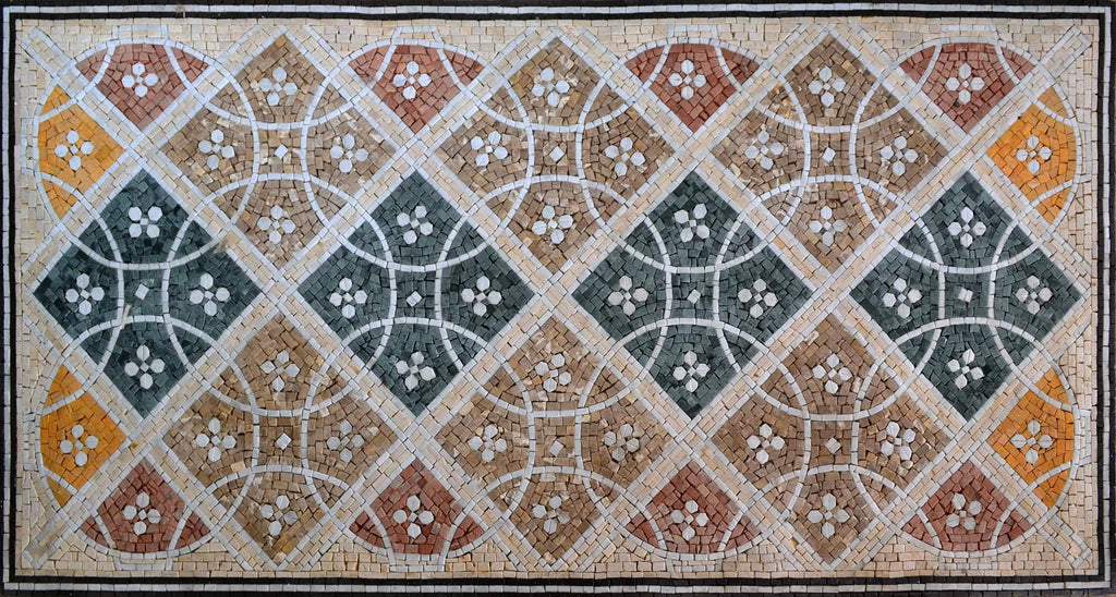 Mosaico de suelo geométrico - Amelie IV
