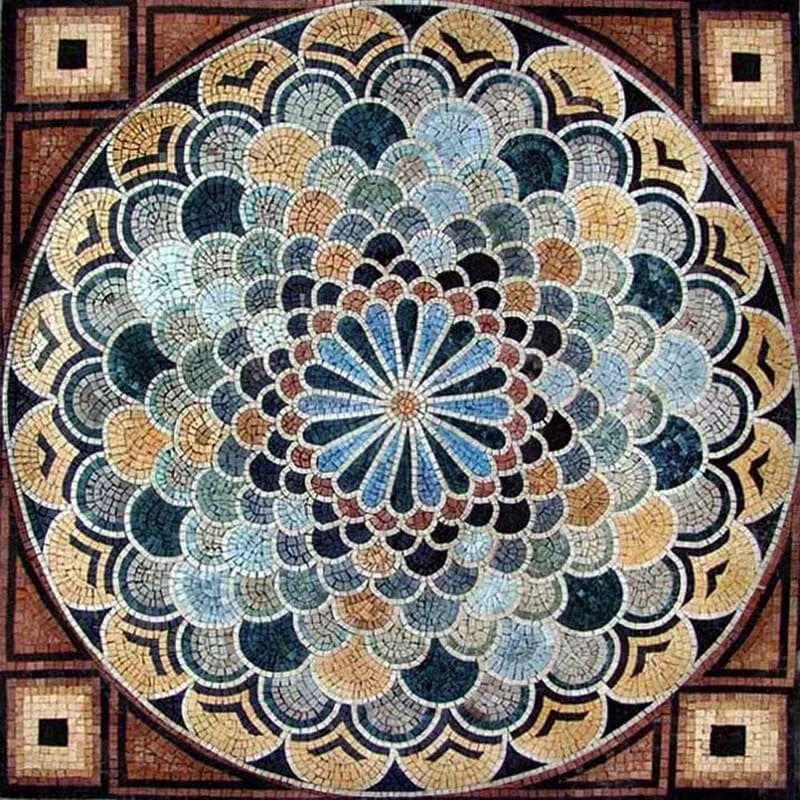 Mosaico Floral Geométrico - Amelia