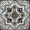 Arte em mosaico floral geométrico - Lena