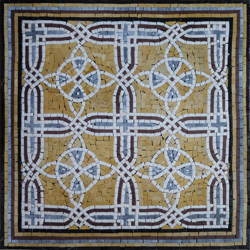 Mosaicos geométricos de mármore