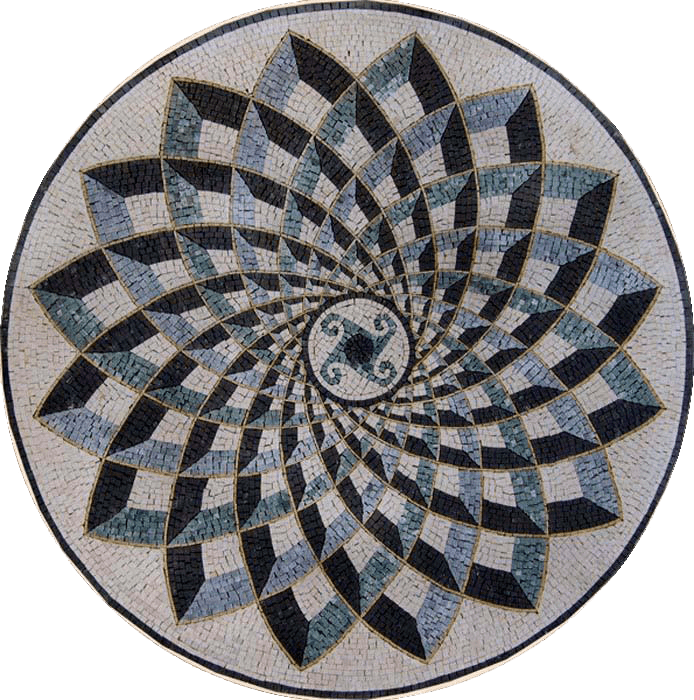Mosaico Medallón Geométrico - Pinto III