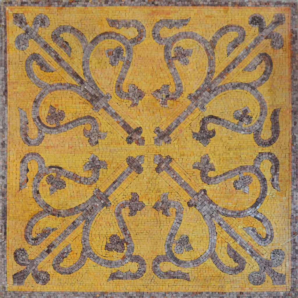 Geometric Mosaic Art Tile - Lila II