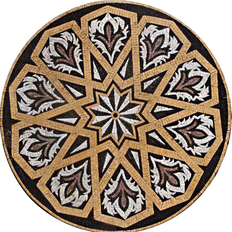Geometric Mosaic Pattern - Durrah Ivory