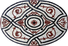 Mosaico Oval Geométrico Piso - Munya
