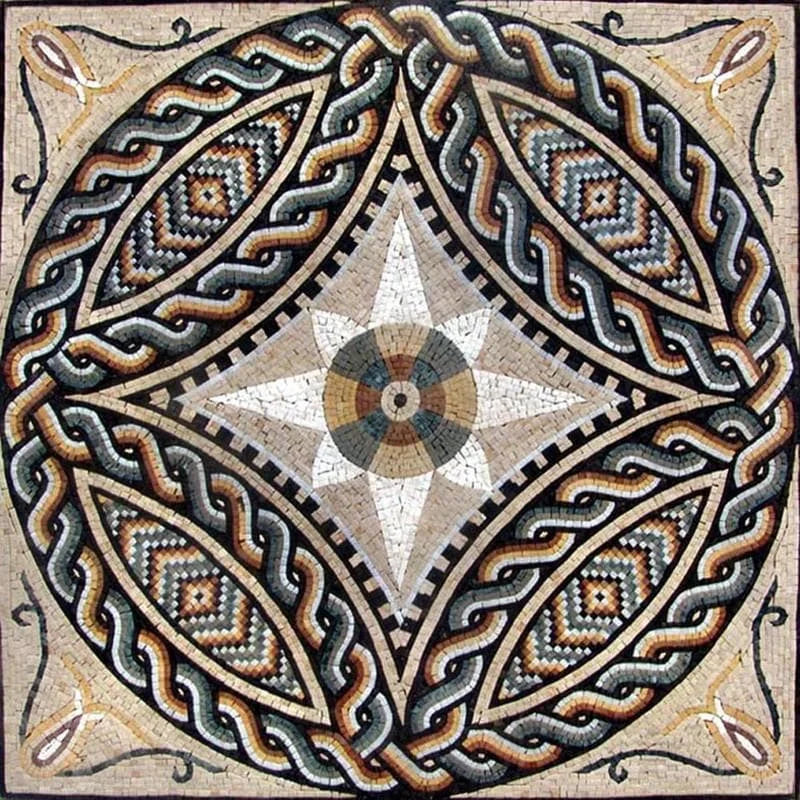 Painel Mosaico Romano Geométrico - Remus
