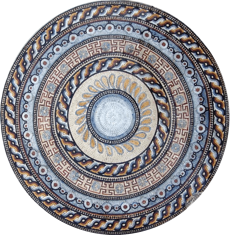 Medalhão Floral Greco-Romano - Mosaico Gael
