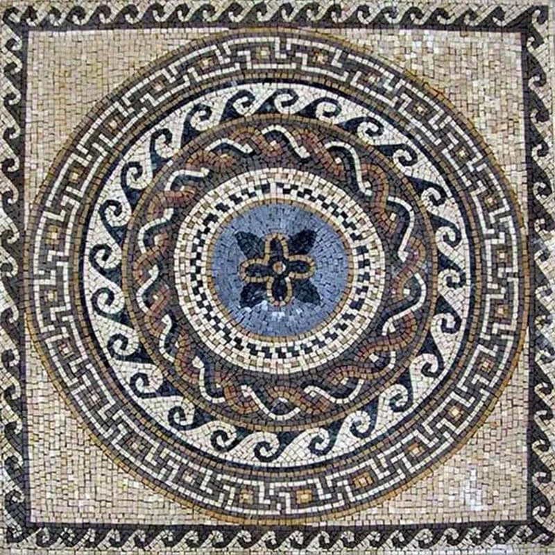 Greco-Roman Floral Mosaic - Dela