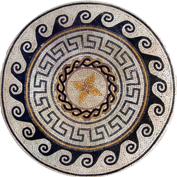 Greco-Roman Medallion - Athena II | Geometric | Mozaico