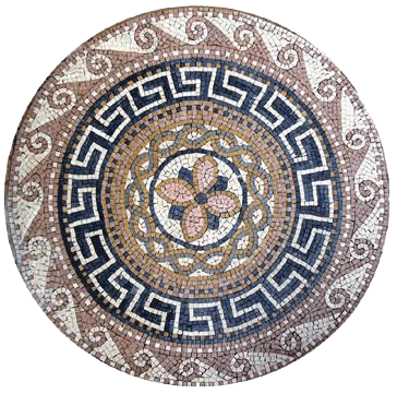 Medalhão Greco-Romano - Mosaico Atena III