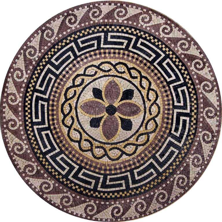 Medalhão Greco-Romano - Mosaico Atena
