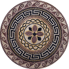 Medalhão Greco-Romano - Mosaico Atena