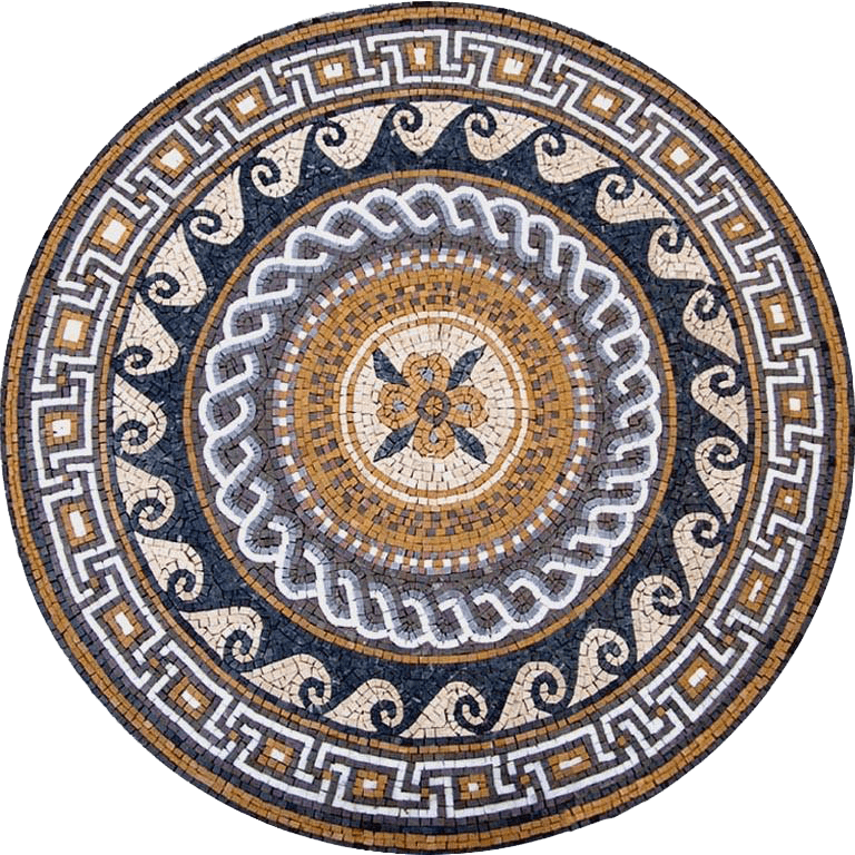 Aelius - Médaillon en mosaïque gréco-romaine