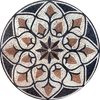 Mosaico de flores de mármol cortado a mano- Jinan