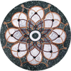 Mosaico de flores de mármol cortado a mano - Larkspur