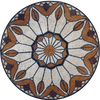 Handcut Stone Floral Medallion- Lorea Mosaic