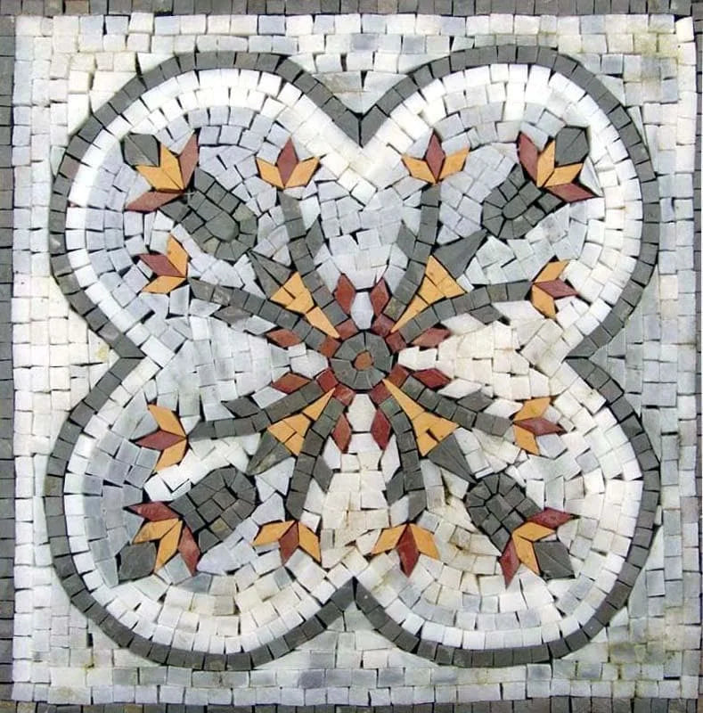 Mosaico de padrão geométrico madressilva