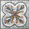 Mosaïque de motif géométrique de chèvrefeuille