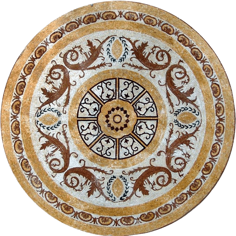 Medaglione in marmo di Iznik - Mosaico Bayram