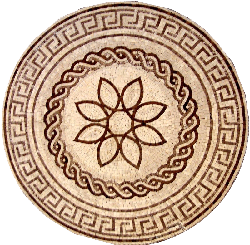 Mosaico Romano Floral Mármore - Jovita