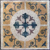 Mosaico di fiori in marmo - Croce Vinia