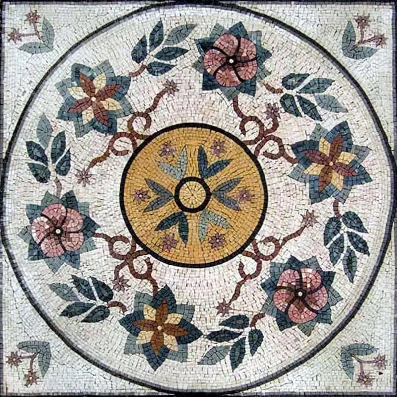 Mosaico di fiori in marmo - Helena
