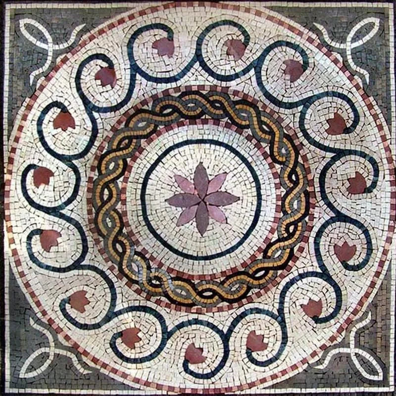 Mosaico di fiori in marmo - Petunia