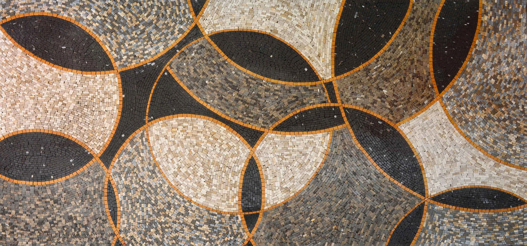 Patrones de mosaico de mármol - Patrón floral geométrico