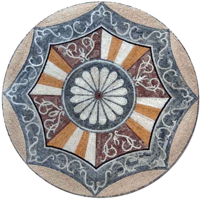 Mosaico de medallón - Auden Mosaic