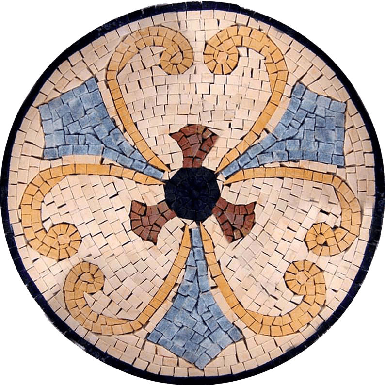 Mosaic Artwork - Romantic Rosebay
