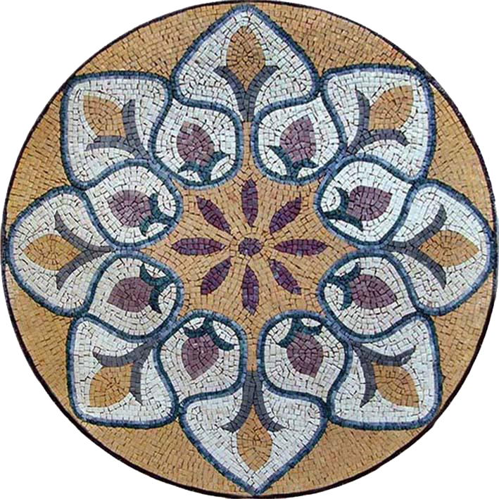 Medallón Mosaico - Lirio del Nilo