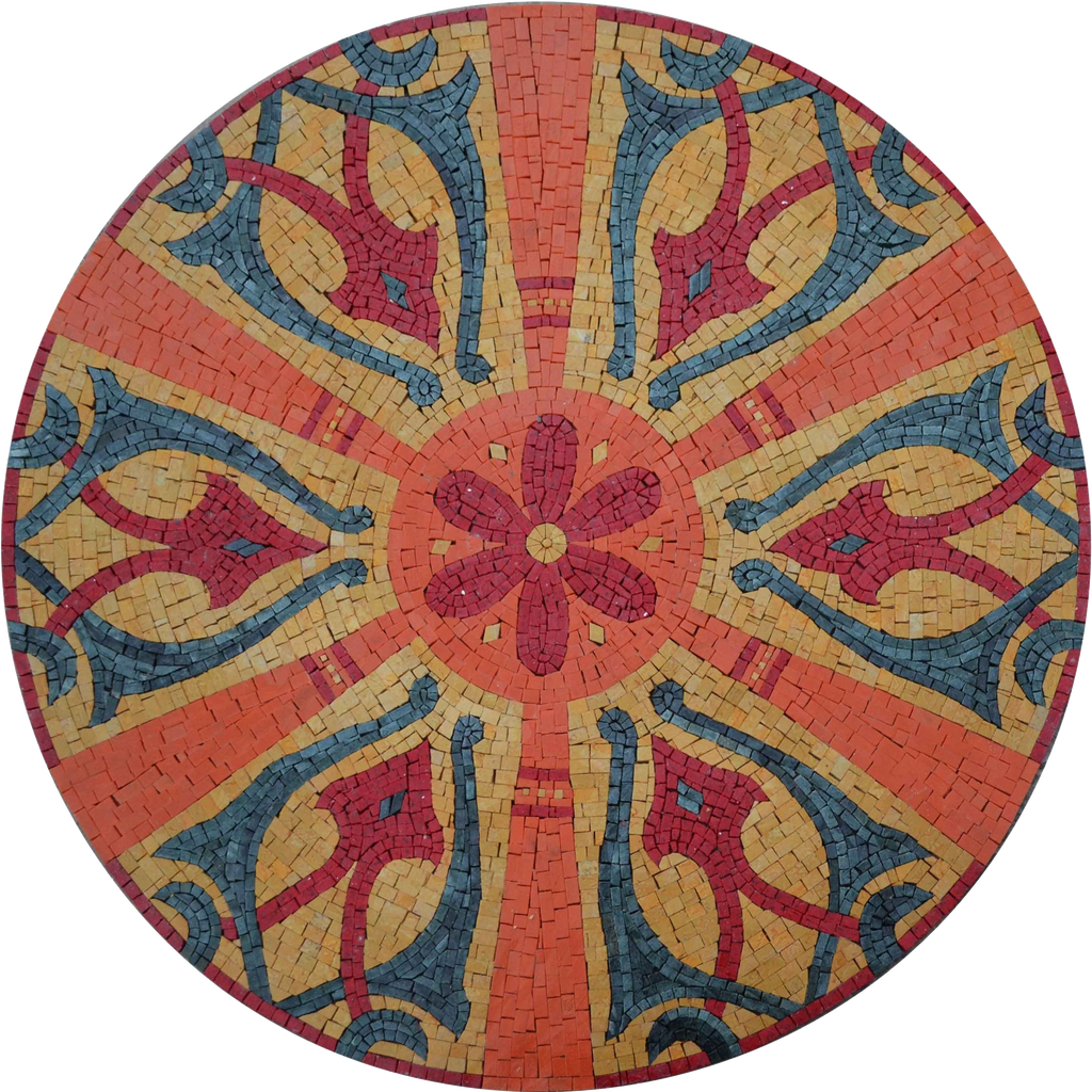 Medaglione Mosaico - Sabratha Rosso