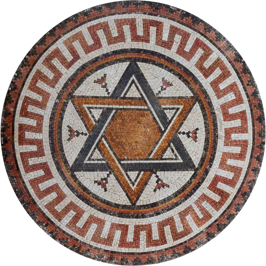 Medalhão Mosaico - Estrela de David
