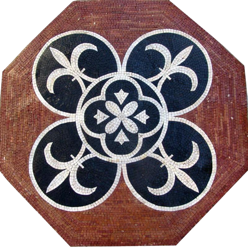 Octógono Mosaico Flor de Lis - Íris