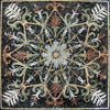 Diseño de mármol de mosaico floral ornamental
