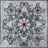 Cuadrado de mosaico floral ornamental - Hana II