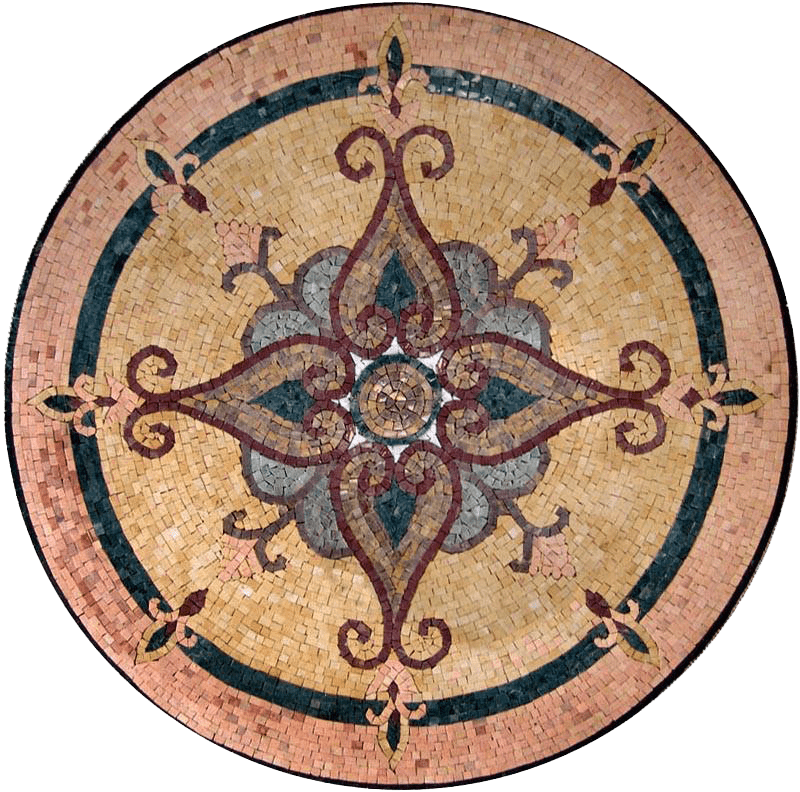 Maysam II - Bussola a mosaico floreale