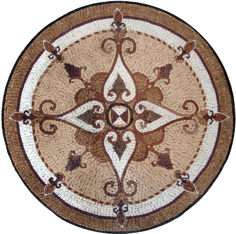 Maysam - Bussola in mosaico floreale