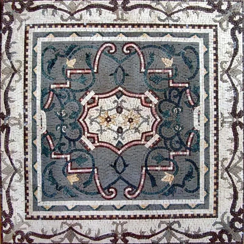Mosaico di fiori ornamentali - Nadia