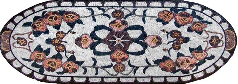 Mosaico de suelo ovalado - Oraida